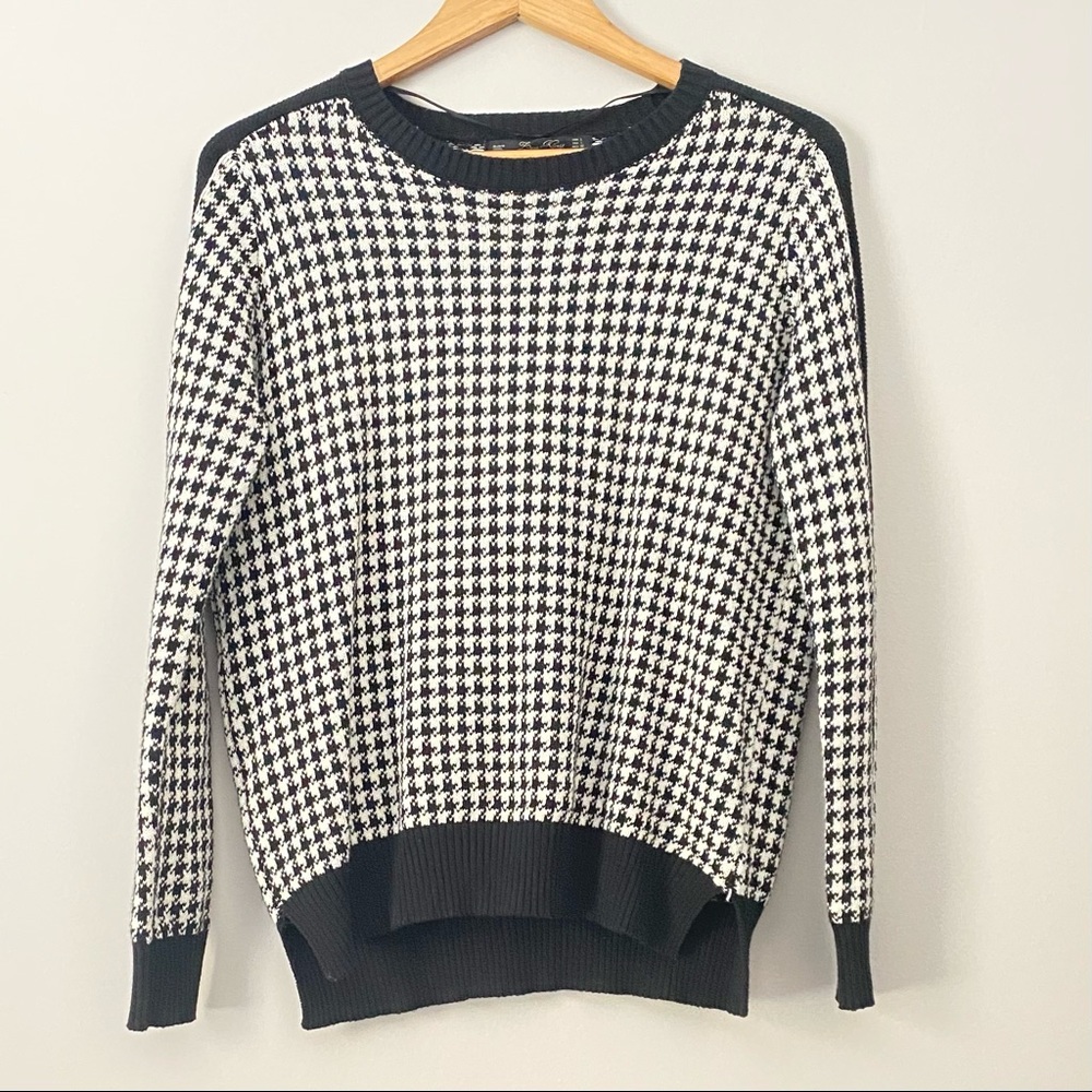 ZARA Cotton Knit Striped Sweater L